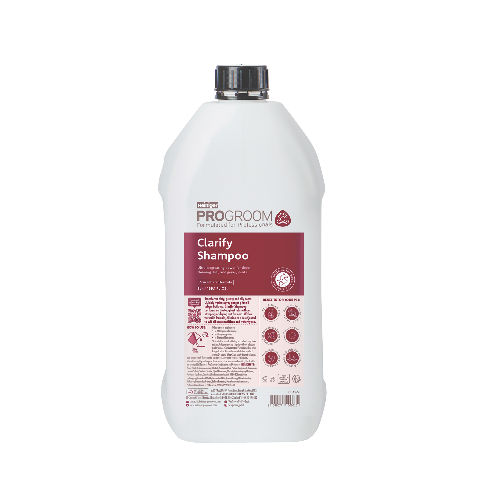 HEINIGER ProGroom Shampoo Clarifying 5000 ml 0CL-SH-5000