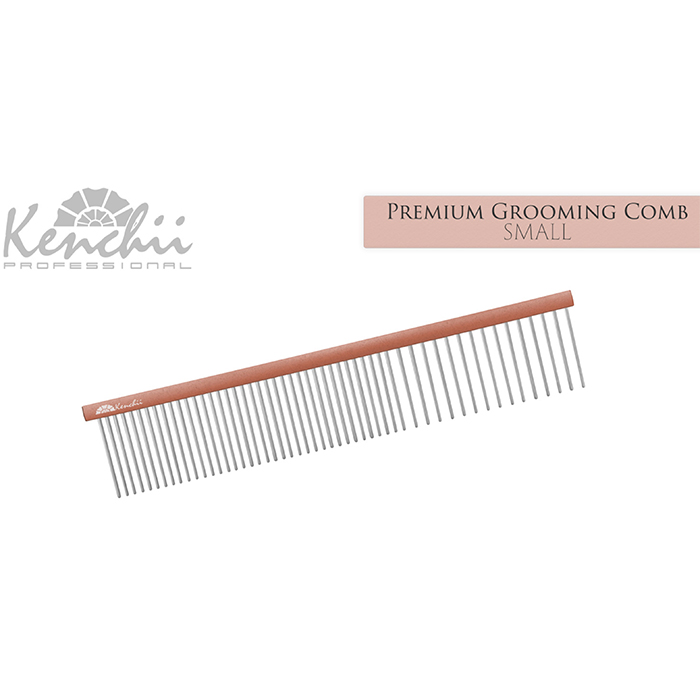 Kenchii™ Premium Satin Rose Gold Grooming Comb - Small - 5.8"