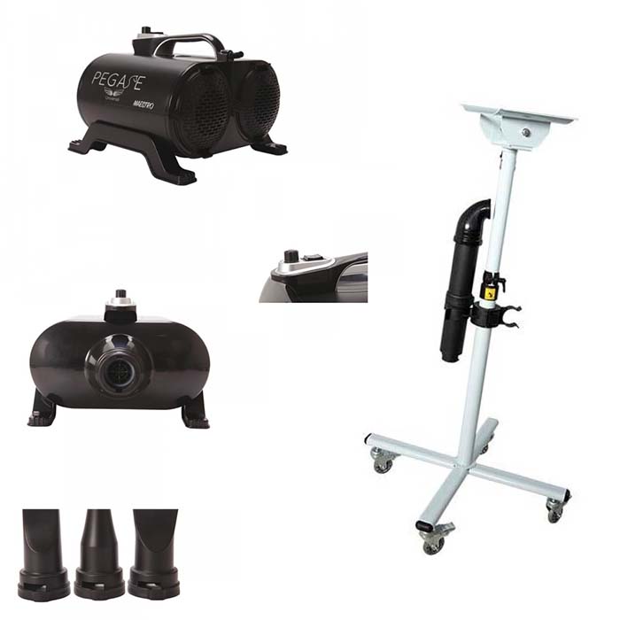 Hundeföhn + Standfuß Maestro 3000W Pegase