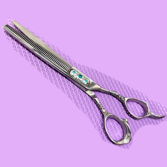 Pudelhaus Power Modellierschere 19,5 cm einseitig mit 50 Zähnen Silber