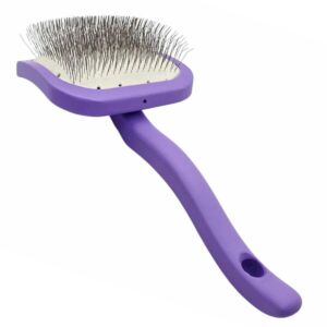 "ZOLITTA" Soft Touch Purple Wooden Slicker Brush Large
