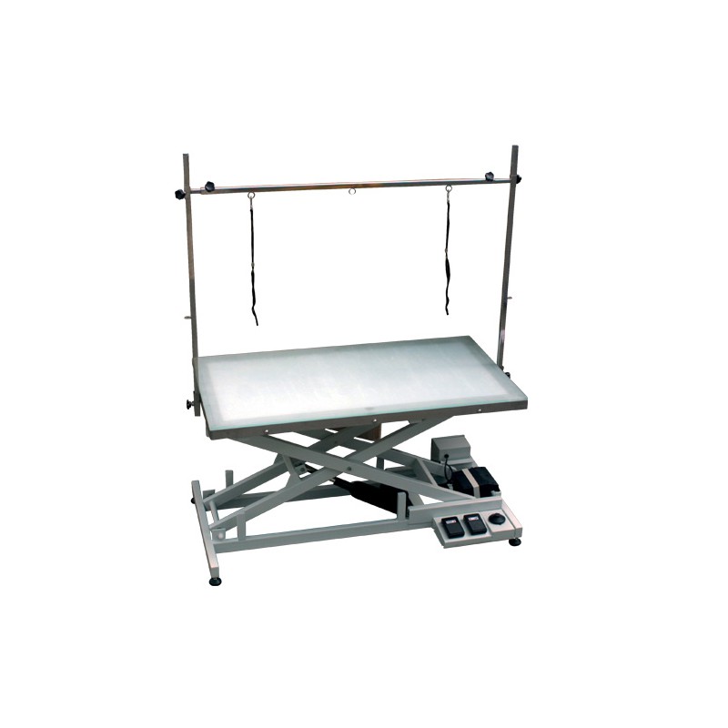 Elektrischer Trimmtisch Callisto mit leuchtender Tischplatte 120 x 60 cm