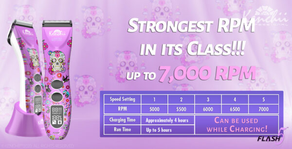 Kenchii Flash5™ | 5-in-1 Digital Cordless Clipper | Purple Edition - Image 3