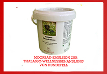 Moorbad-Emulsion zur Thalasso- und Wellnessbehandlung von Hundefell