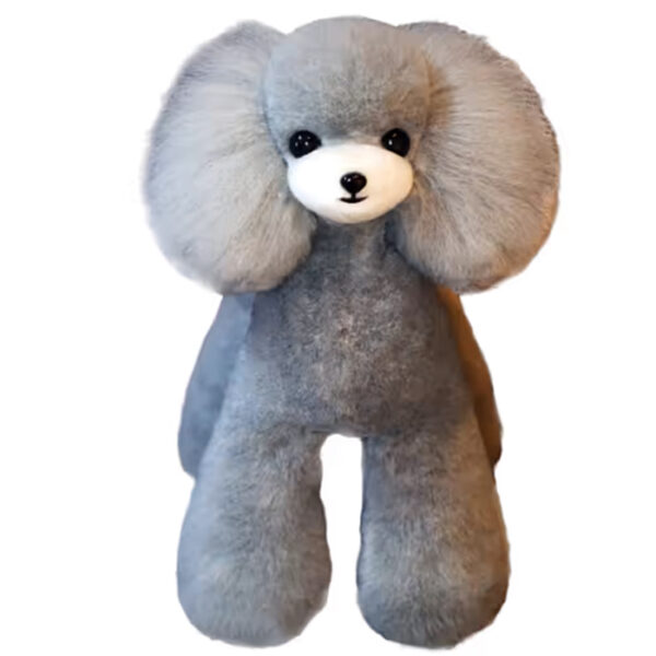 Mr. Jiang Pudel Ganzkörperhaar Lamm – Ersatzhaar Pudel-Pflegepuppe, grau mit weißer Schnauze - Image 5