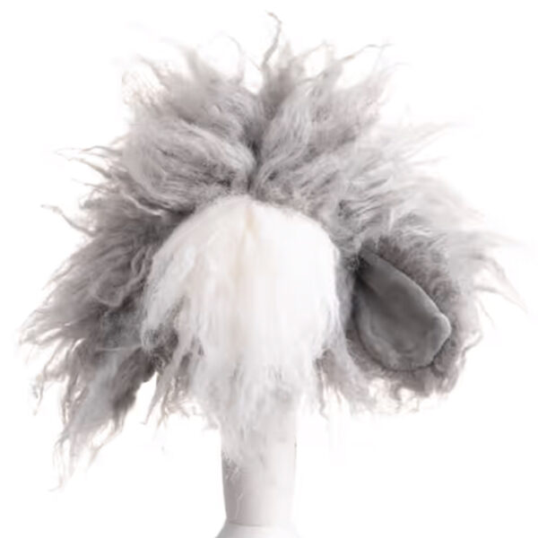 Mr. Jiang Model Hundekopfhaar Lamm – Ersatzhaar Grau mit weißer Schnauze - Image 2