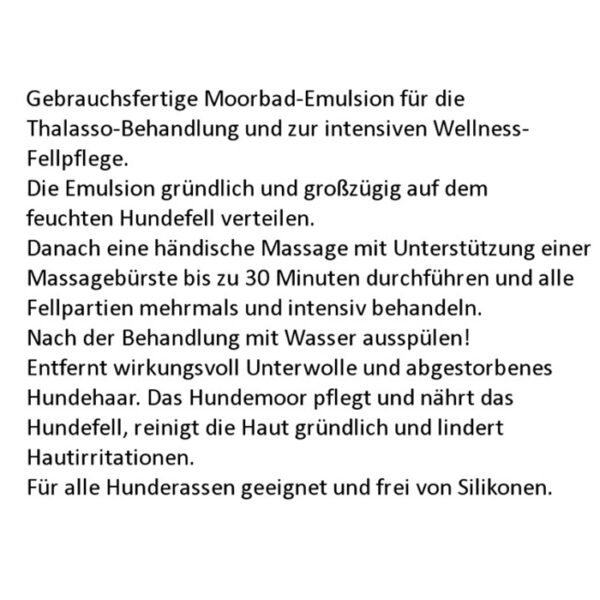 Moorbad-Emulsion zur Thalasso- und Wellnessbehandlung von Hundefell 3 Liter - Image 3