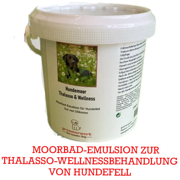 Moorbad-Emulsion zur Thalasso- und Wellnessbehandlung von Hundefell 1 Liter