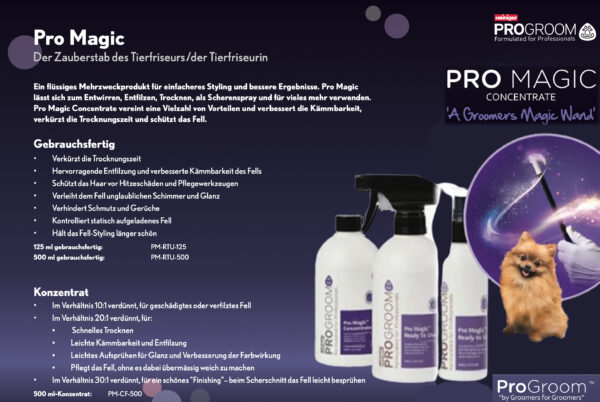 HEINIGER ProGroom Pro Magic Spray - Ready To Use 125ml 0PM-RTU-125 - Image 2